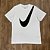 Camiseta Nike Sportswear Big Swoosh Branco c/ Preto - Imagem 1