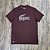 Camiseta Lacoste Croco Monograma TH2623 Vinho - Imagem 1