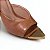 Cristine tamanco bico metal polido camel - Imagem 3