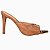 Cristine tamanco bico metal polido camel - Imagem 1