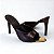Cristine tamanco bico metal polido coffee - Imagem 6