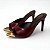 Cristine tamanco bico metal polido marsala - Imagem 5
