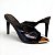 Cristine tamanco bico metal polido preto - Imagem 4