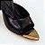 Cristine tamanco bico metal polido preto - Imagem 3