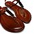 Lara rasteira com pedra artesanal camel - Imagem 2