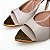 Cristine tamanco bico metal polido off white - Imagem 2