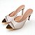 Cristine tamanco bico metal polido off white - Imagem 5