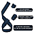 Strap Para Treino Academia - Crossfit - Strong Fist - Preto com Azul - Imagem 2