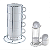 Kit 4 Xicarás de 200ml e Suporte de Meta - Imagem 1