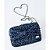 Bolsa Festa Azul Marinho com Lurex Prata em Crochê - Imagem 1