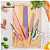 Kit De Facas de Cozinha Coloridas Gourmet Inoxidável Sofisticadas 6 Peças - Imagem 1