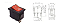 CHAVE GANGORRA ON/OFF 3 TERMINAIS KCD1-102N 6A 250V 10A 125V VERMELHA - Imagem 2