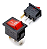 CHAVE GANGORRA ON/OFF 3 TERMINAIS KCD1-102N 6A 250V 10A 125V VERMELHA - Imagem 1