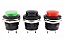 CHAVE PUSH BUTTON SEM TRAVA R13-507 2 TERMINAIS PRETA VERMELHA VERDE - Imagem 1