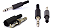 PLUG P10 STEREO PLASTICO PRETO - Imagem 1
