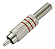 PLUG CONECTOR RCA MACHO METALICO NIQUEL COM MOLA - Imagem 3