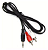 CABO AUXILIAR AUDIO P2 STEREO X 2RCA NIQUELADO 1,8M - Imagem 1