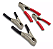 GARRA JACARÉ CLIP PARA BATERIA 20A 7CM 70MM VERMELHA E PRETA - Imagem 1