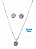 Conjunto Ponto De Luz Prata 925 Colar Brinco E Pingente 50cm - Imagem 1