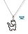 Corrente Com Pingente Gato Gatinho Pet Prata 925 45cm - Imagem 1