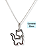 Corrente Com Pingente Gato Gatinho Pet Prata 925 50cm - Imagem 1