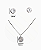 Conjunto Ponto de Luz Prata 925 Corrente Brinco e Pingente - Imagem 1