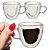 Dupla de Canecas Parede Dupla Coração em vidro Borossilicato 80ml / 150ml / 230ml (Consulte variações) - Imagem 5