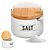 Saleiro de Porcelana com Colher e Tampa de Bambu Branco - Imagem 5