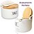 Saleiro de Porcelana com Colher e Tampa de Bambu Branco - Imagem 7