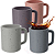 Conjunto 4 Canecas de Café de Cerâmica Granilite Colorida 90ml - Wollf Mesa - Imagem 1