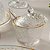 Meleira Cristal Com Colher e Tampa Com Borda Dourada Petra 200ml - Imagem 2