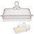 Manteigueira Cristal Transparente Pearl Bolinha Wolff 17cm Grande - Imagem 5