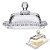 Manteigueira Cristal Transparente Pearl Bolinha Wolff 14cm - Imagem 5