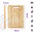 Tabua de Bambu Para Corte de Carne Alimentos Legumes com Alça Cozinha Churrasco 34x24cm - Imagem 4