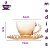 Xícara de Chá De Café Cristal Âmbar Com Pires Coração 170ml Lyor - Imagem 4