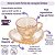 Xícara de Chá De Café Cristal Âmbar Com Pires Coração 170ml Lyor - Imagem 3