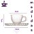 Jogo de 4 Xícaras de Café Chá Cristal 85ml Pearl com Pires de Coração Wolff - Imagem 4