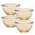 Conjunto 4 Bowls de Cristal Pearl Âmbar Sobremesa 14x8cm Wolff - Imagem 1