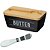 Manteigueira de Porcelana com Tampa de Bambu Com Faca Preta Butter Manhattan 400ml Haüskraft - Imagem 7