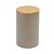 Pote Multiuso Pedra Dolomita Com Tampa de Bambu Zig Zag 1,5 Litros Fendi Oikos - Imagem 1