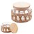 Pote Porta Mantimentos de Vidro com Sisal e Tampa de Madeira 350ml Wolff - Imagem 5