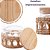Pote Porta Mantimentos de Vidro com Sisal e Tampa de Madeira 350ml Wolff - Imagem 7