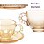 Jogo de 4 Xícaras Cristal com Pires Pearl Âmbar Bolinha 80ml Wolff - Imagem 6