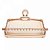 Manteigueira Cristal Pearl Bolinha Âmbar Wolff 17cm Grande - Imagem 1