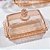Manteigueira Cristal Pearl Bolinha Âmbar Wolff 17cm Grande - Imagem 2
