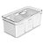 Organizador de Acrílico Clear Fresh com Cesto Triplo 5 Litros Multiuso Ou - Imagem 1