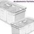 Organizador de Acrílico Clear Fresh com Cesto Triplo 5 Litros Multiuso Ou - Imagem 10