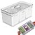 Organizador de Acrílico Clear Fresh com Cesto Triplo 5 Litros Multiuso Ou - Imagem 5