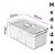 Organizador de Acrílico Clear Fresh com Cesto Triplo 5 Litros Multiuso Ou - Imagem 4