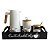 Bandeja Cantinho do Café Preta Decorativa Grande Mdf para Servir Decorar Organizar - Imagem 6